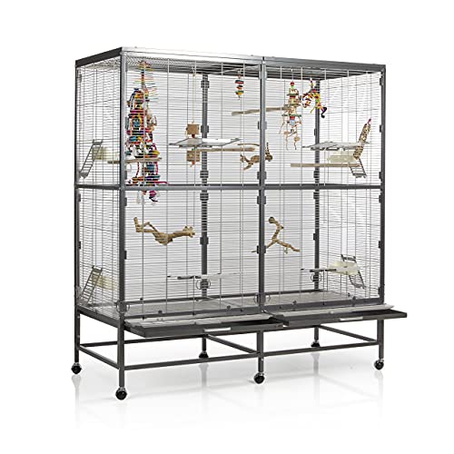 Vogelvoliere Montana Cages ® Paradiso 150, Antik-Platinum