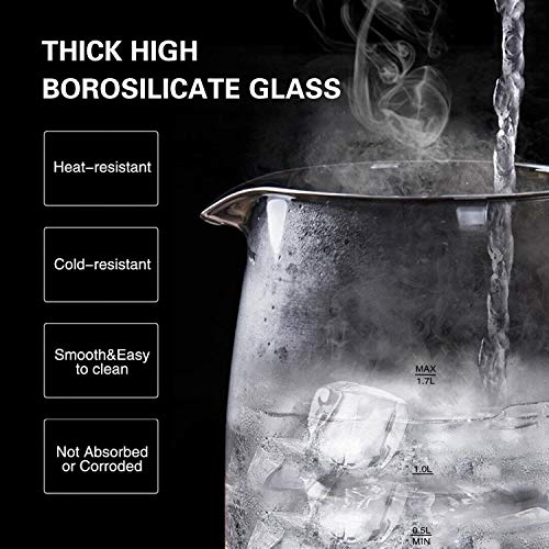 Wasserkocher Aigostar Adam, Borosilikat Glas, LED-Beleuchtung