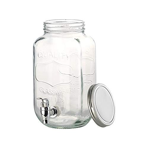 Wasserspender PEARL: Retro-Getränkespender aus Glas, 3,5 Liter