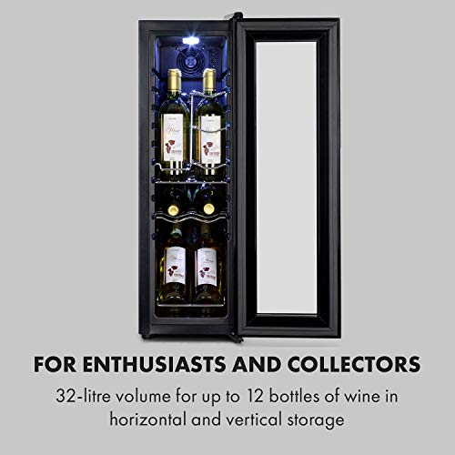 Wine fridge Klarstein Shiraz, 5-18 °C, 42 dB, 12 bottles