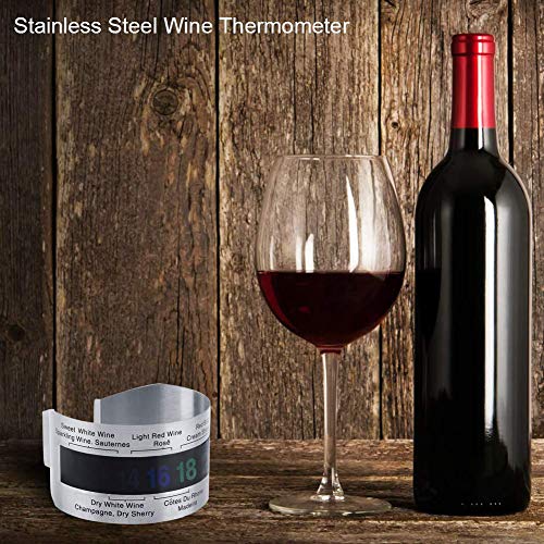 Weinthermometer FTVOGUE Edelstahl Wein Temperatur Armband