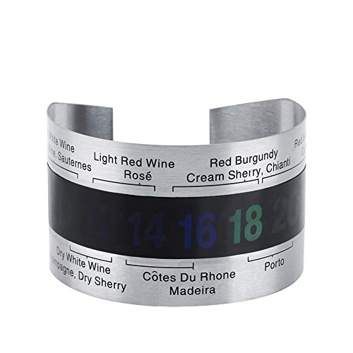 Weinthermometer FTVOGUE Edelstahl Wein Temperatur Armband