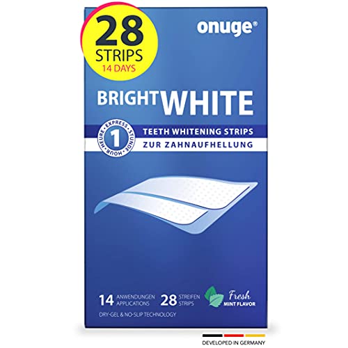 Die beste zahnaufhellung onuge bright white teeth whitening strips 28 str Bestsleller kaufen
