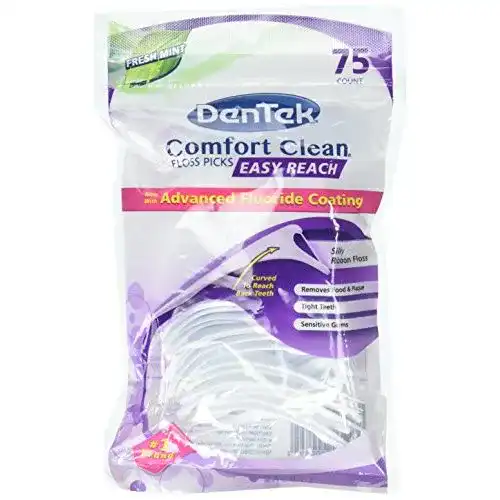 Zahnseide-Sticks DenTek Floss Picks Easy Angle Fresh Mint 75’s