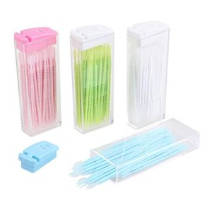 Zahnstocher Demarkt 50x Toothpicks Kunststoff zufällige Farbe