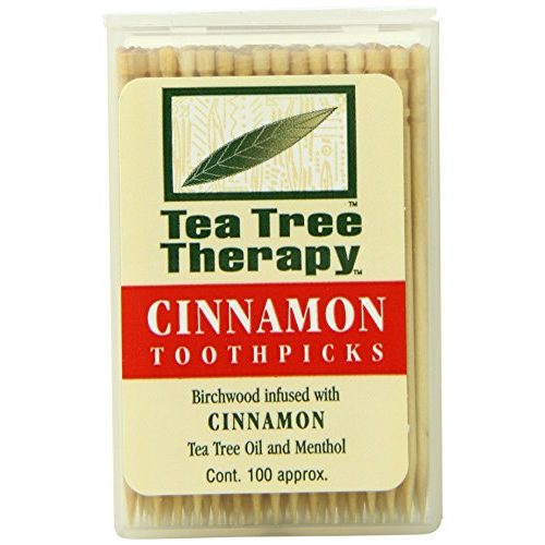 Zahnstocher Tea Tree Therapy Teebaum-Therapie-, Zimt, 100 Stück