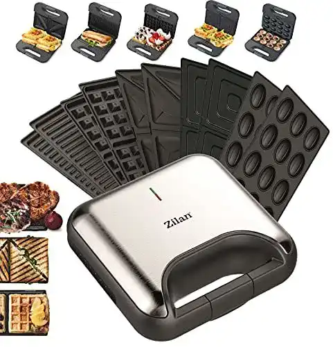 Zaubernuss-Waffeleisen Zilan 5in1 Sandwichmaker 800W