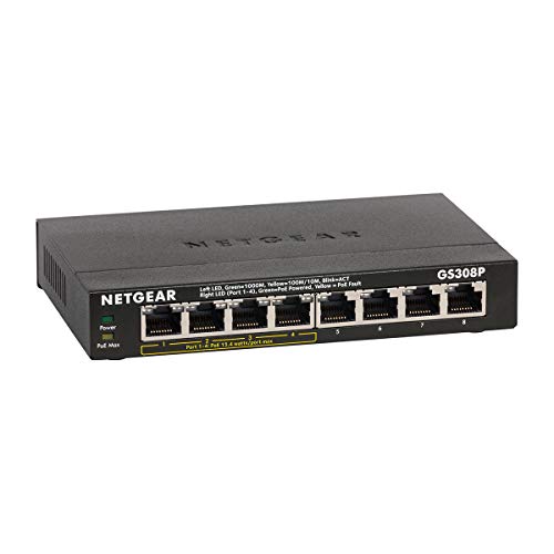 Die beste 8 port switch netgear gs308p poe switch 8 port gigabit ethernet Bestsleller kaufen