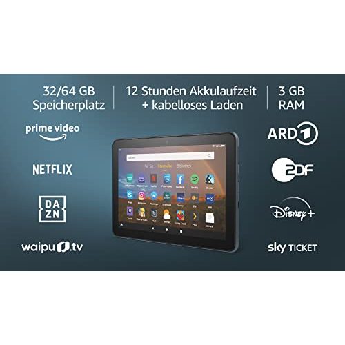 8-Zoll-Tablet Amazon Fire HD 8 Plus-Tablet, HD-Display, 64 GB