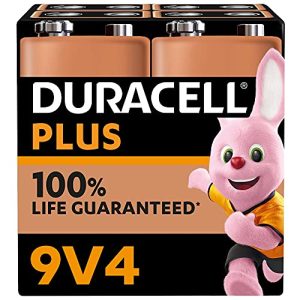 9V-Batterie Duracell NEU Plus 9V Block Alkaline-Batterien, 4er