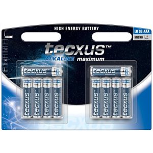 AAA-Batterie Tecxus Micro (LR03 / AAA) Batterien 1,5 V, 10er Pack