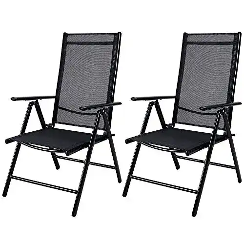 Alu-Gartenstühle Deuba 2er Set Gartenstuhl Alu Hochlehner