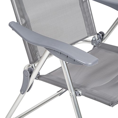 Alu-Gartenstühle TecTake 4er Set Aluminium Klappstuhl verstellbar