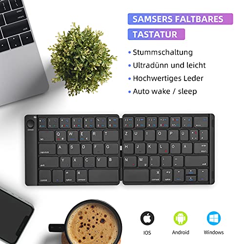 Android-Tastatur Samsers Faltbare Bluetooth Tastatur, tragbar