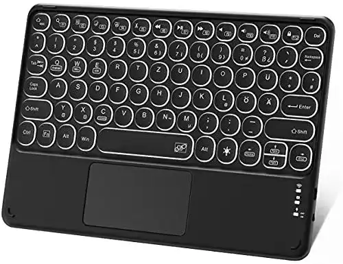 Android-Tastatur Sross-TEC Beleuchtet Bluethooth, QWERTZ