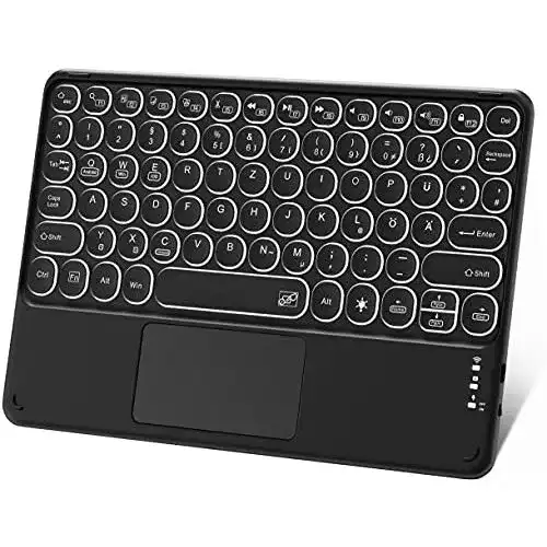Android-Tastatur Sross-TEC Beleuchtet Bluethooth, QWERTZ