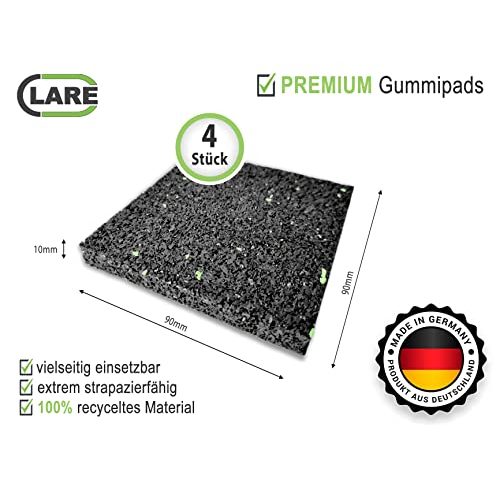 Antivibrationsmatte CLARE PREMIUM Gummipads 90x90x10mm
