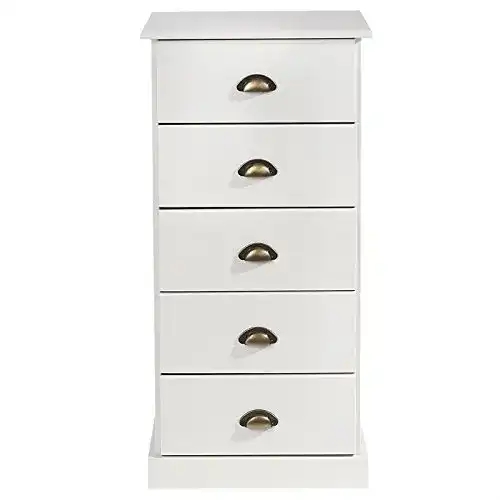 Apothekerkommode IDIMEX, Holzschrank Paris, 5 Schubladen
