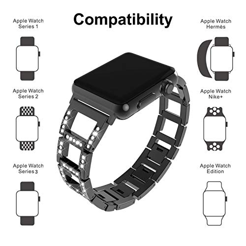 Apple-Watch-Armband ITSHINY 42/44mm, Damen Metall