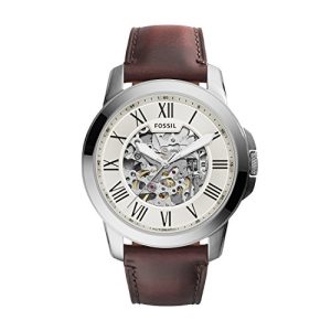 Automatic watches Fossil men's analog automatic watch with leather