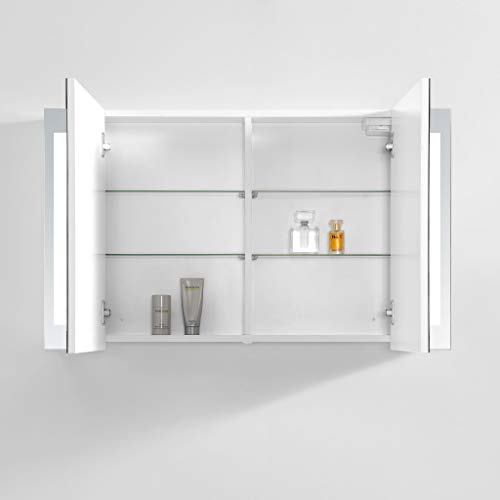 Bad Spiegelschrank mit Beleuchtung HAPA Design Venedig weiß