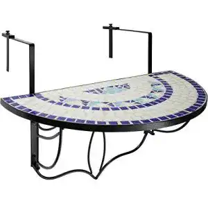 Balkonhängetisch TecTake 800570 klappbar, Steinmosaik