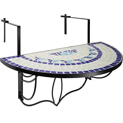 Balkonhängetisch TecTake 800570 klappbar, Steinmosaik