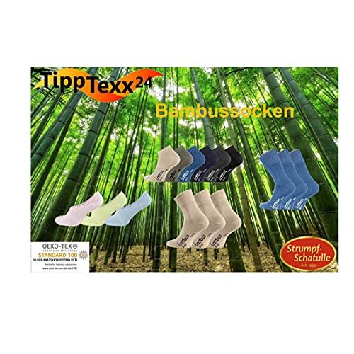 Bambussocken TippTexx 24 3/6 oder 9 Paar softig mit Kupferfaser