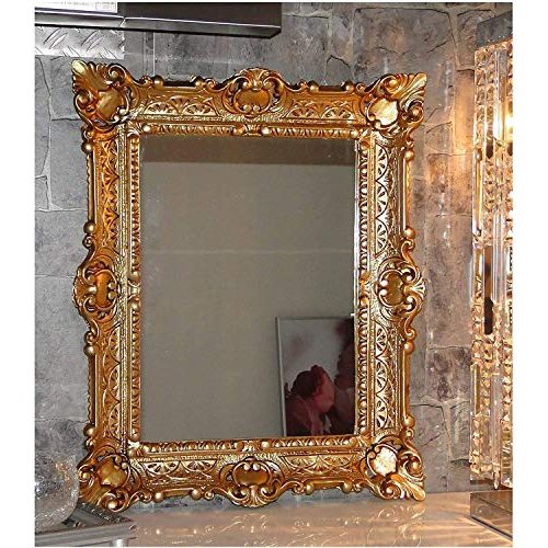 Barock-Spiegel Lnxp Wandspiegel, Gold, 56×46 cm, Renaissance