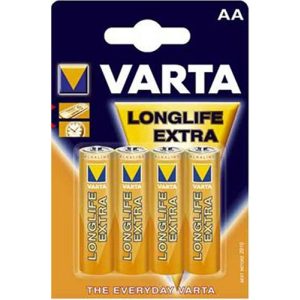 Batterie Varta Longlife Extra Alkaline AA Mignon 4er Pack