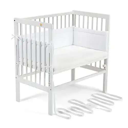 Beistellbett Boxspring FabiMax 3447 weiß, inkl. Matratze CLASSIC