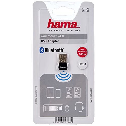 Bluetooth-Adapter Hama USB Bluetooth Adapter 4.0 C1, Nano