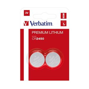 CR2450 Verbatim Premium Lithium Button Cells 2-Pack 3V