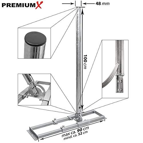 Dachsparrenhalter PremiumX Profi X100-48K SAT 100cm, Stahl