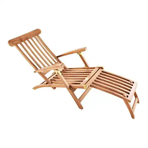Deckchair SAM Teak-Holz Puccon, verstellbare Sonnenliege