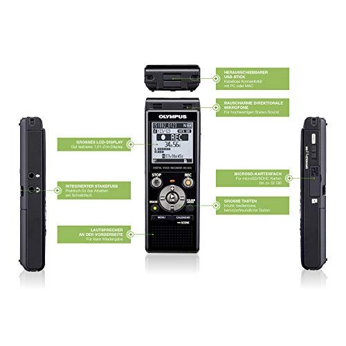 Diktiergerät Olympus WS-853 hochwertiges digitales mit integrierten Stereomikrofonen