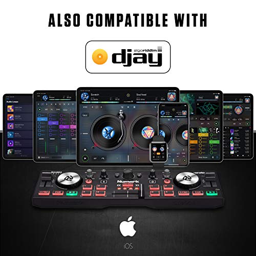 DJ-Controller Numark DJ2GO2 Touch, für unterwegs, 2-Deck USB