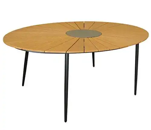 Esstisch oval KMH ® Ovaler Holzimitat-Tisch *Wolfsburg*