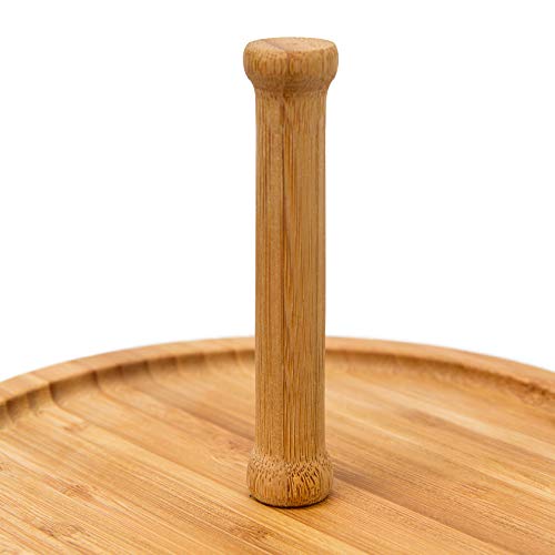 Etagere Relaxdays Bambus H: 25 cm D: 30 cm 3-stöckig aus Holz
