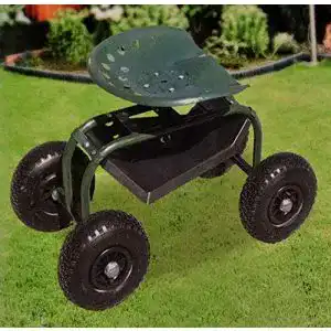 Fahrbarer Gartensitz Grüner Jan Gartensitz fahrbar Gartenhocker