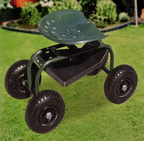 Fahrbarer Gartensitz Grüner Jan Gartensitz fahrbar Gartenhocker