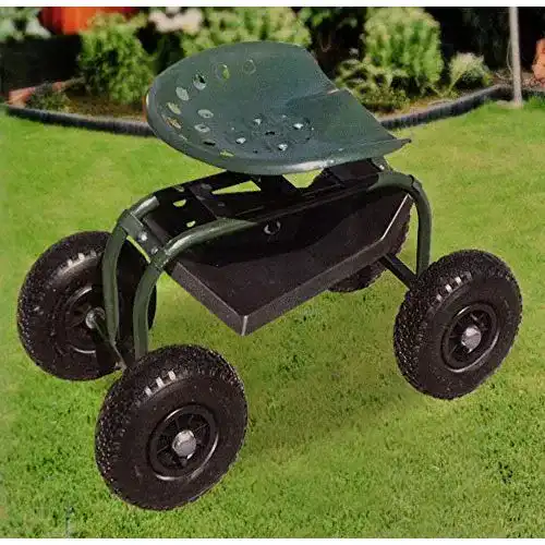 Fahrbarer Gartensitz Grüner Jan Gartensitz fahrbar Gartenhocker