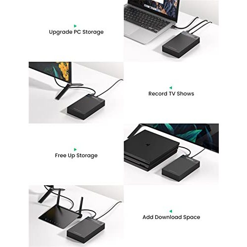 Festplattengehäuse (3,5 Zoll) UGREEN, USB 3.0 Kabel, Netzteil