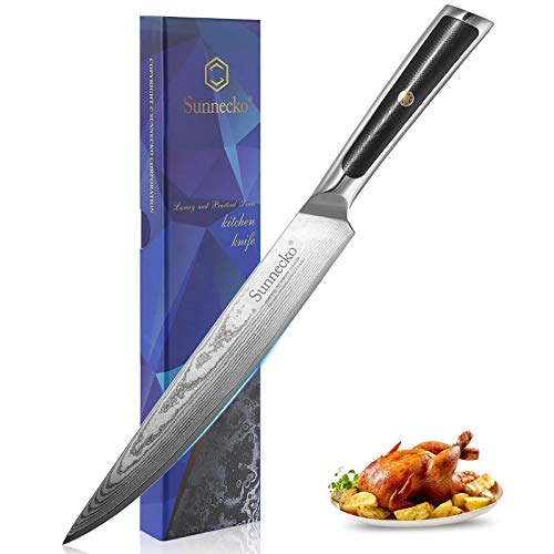 Die beste fleischermesser sunnecko fleischmesser damaststahl 20cm Bestsleller kaufen