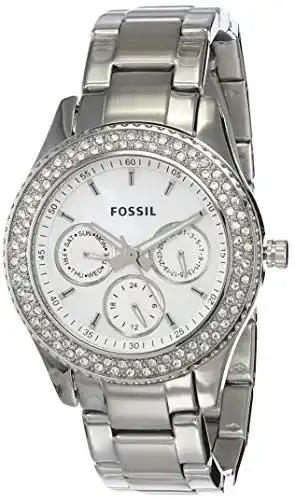 Fossil-Damenuhr Fossil Analog Quarz Uhr mit Edelstahl Armband
