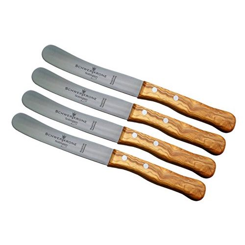 Frühstücksmesser Schwertkrone Brötchenmesser Holzgriff, 4er