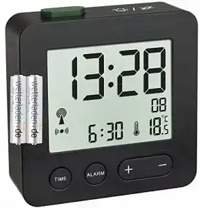 Funkwecker TFA Dostmann 60.2545 digital, schwarz mit Batterien