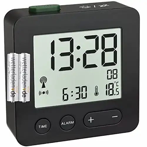 Funkwecker TFA Dostmann 60.2545 digital, schwarz mit Batterien