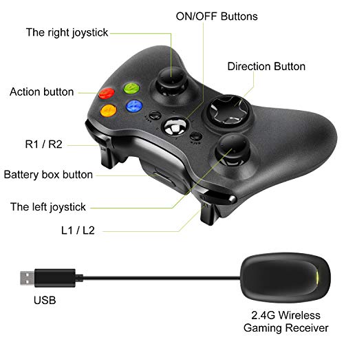 Gamepad JAMSWALL 2,4 GHz Wireless Controller für Xbox 360