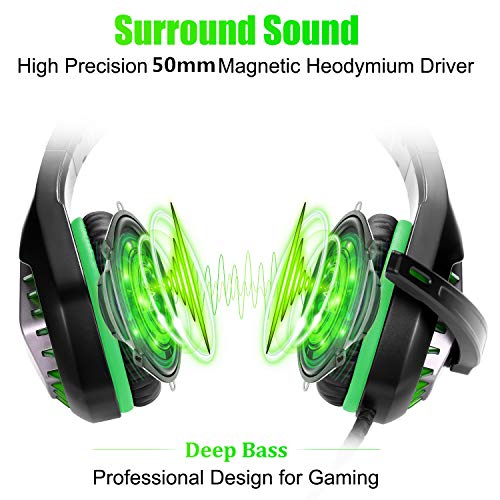 Gaming-Headset Pacrate Gaming Headset, LED Clarity Sound